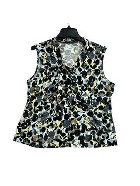 Jones Studio Women's L Sleeveless Abstract Print Stretched Tank Top B1070